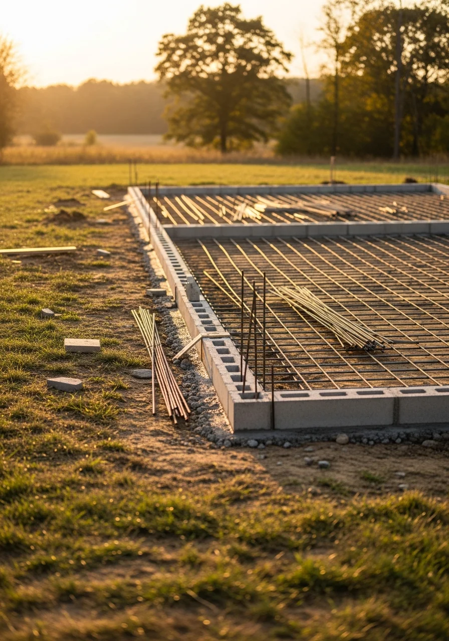 Manufactured home foundation and site preparation work in Eaton County
