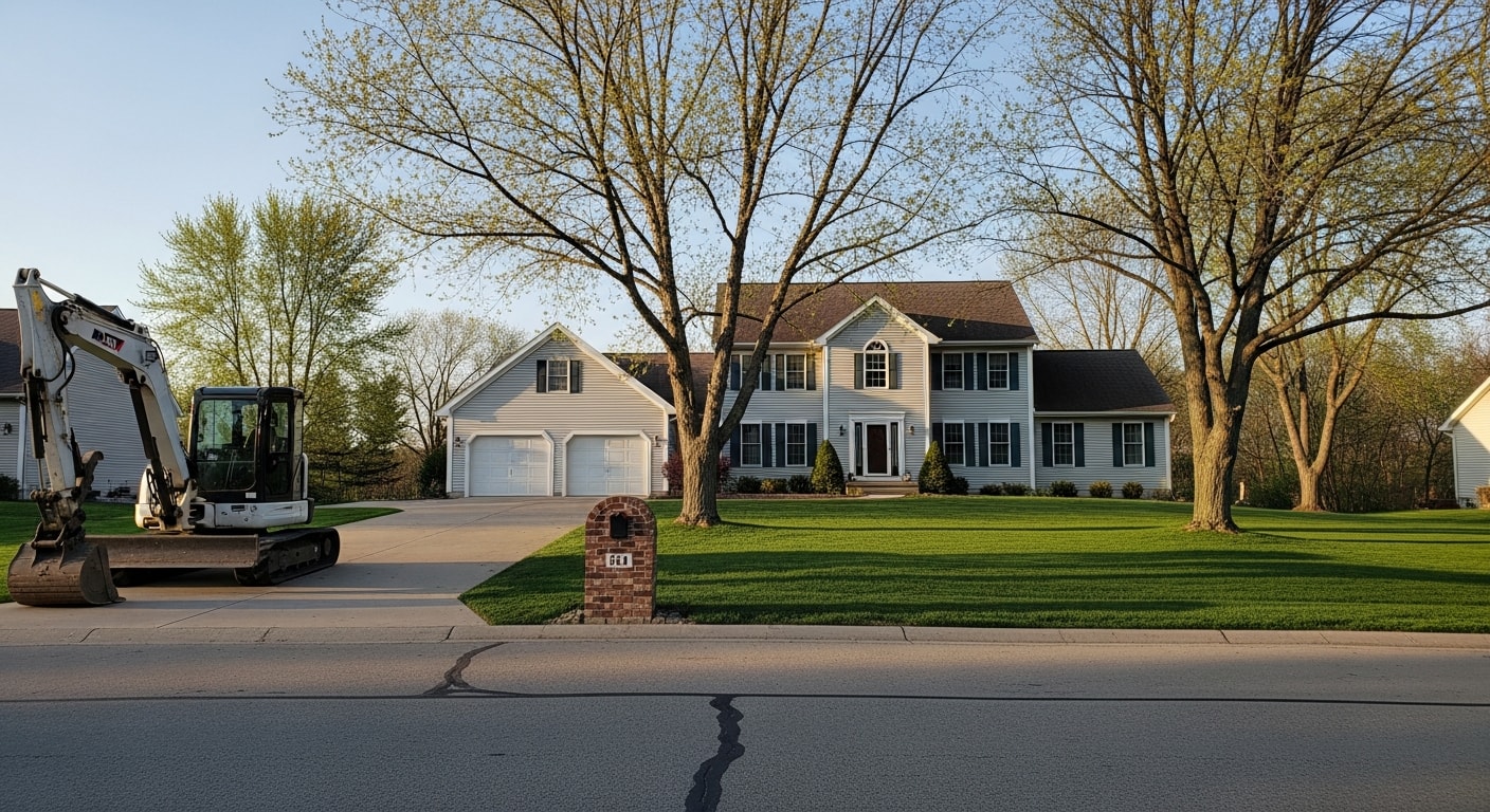 A well-maintained residential home in Charlotte, Michigan with a manicured lawn and clear driveway.