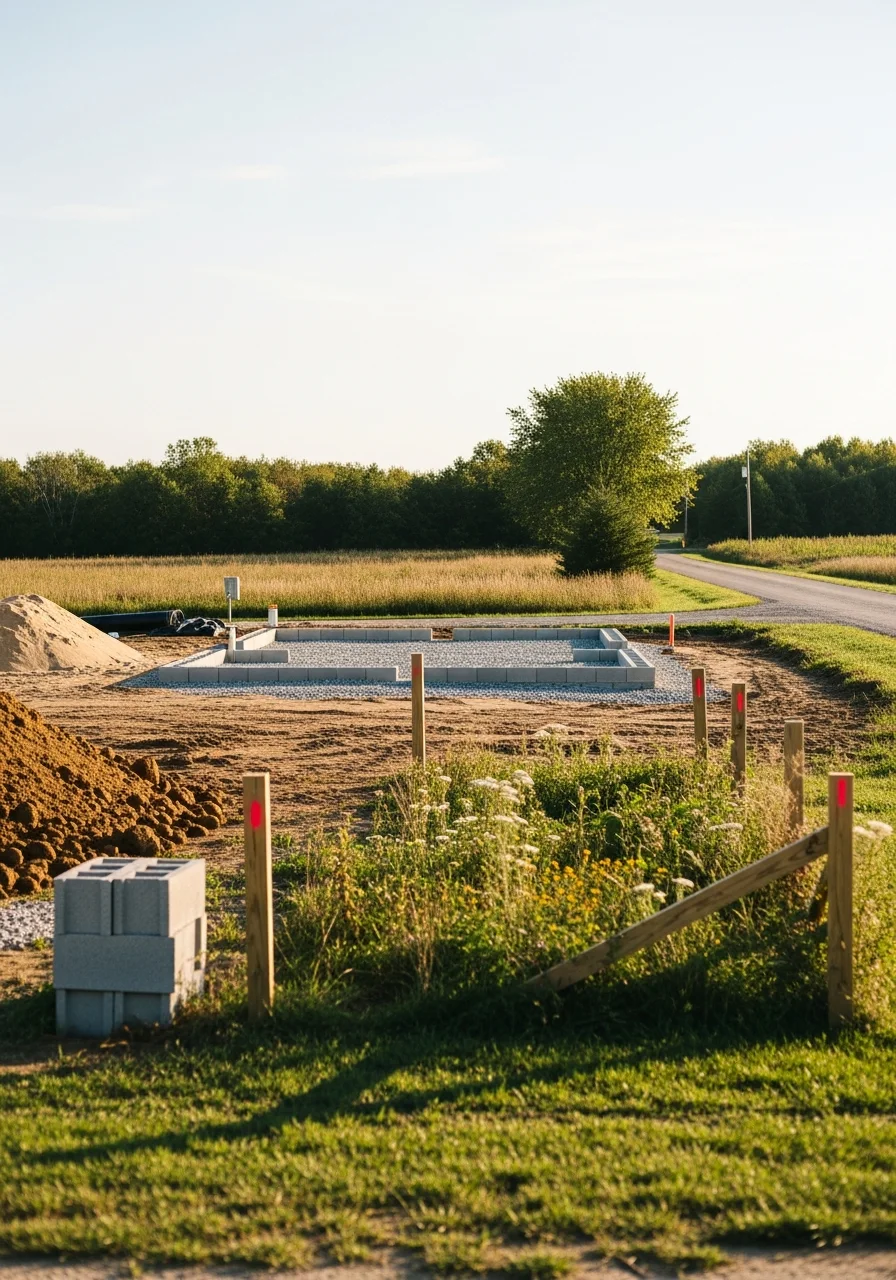 B&D Construction equipment preparing residential site in Eaton County near Vermontville